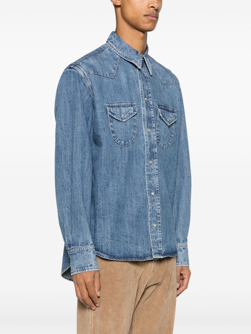 Blue Button-down Denim Shirt