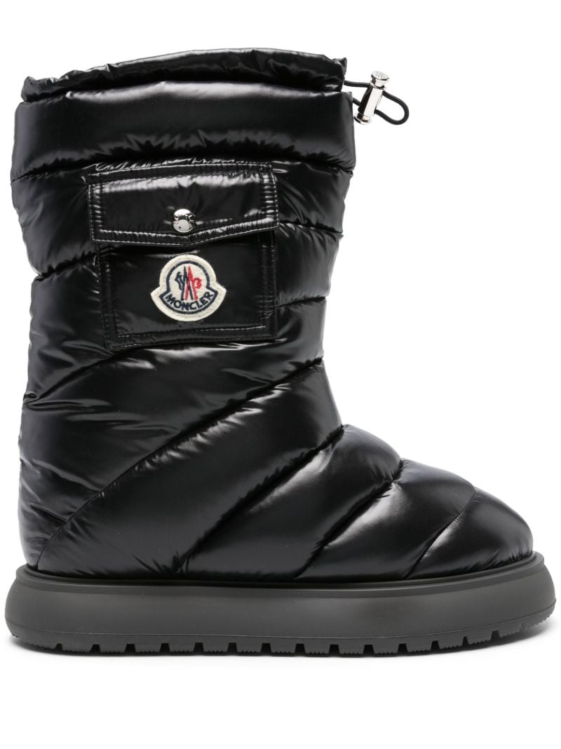 Black Gaia Quilted Snow Boots