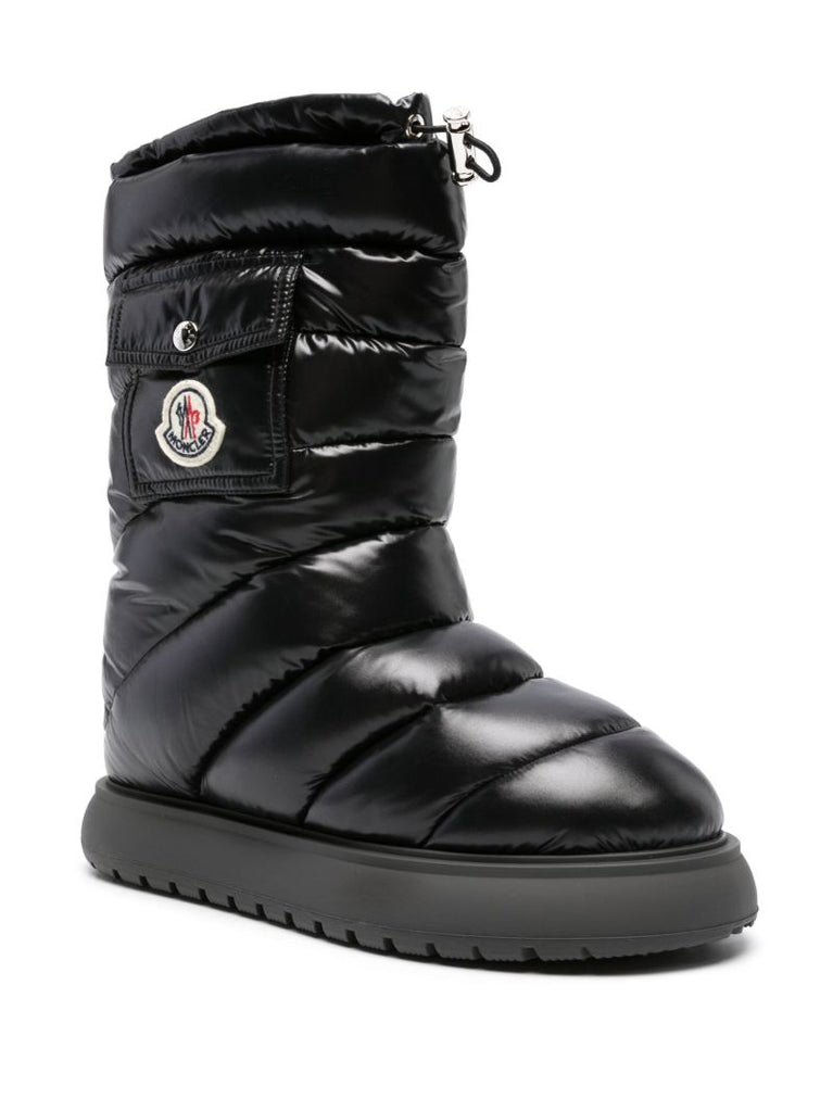 Black Gaia Quilted Snow Boots