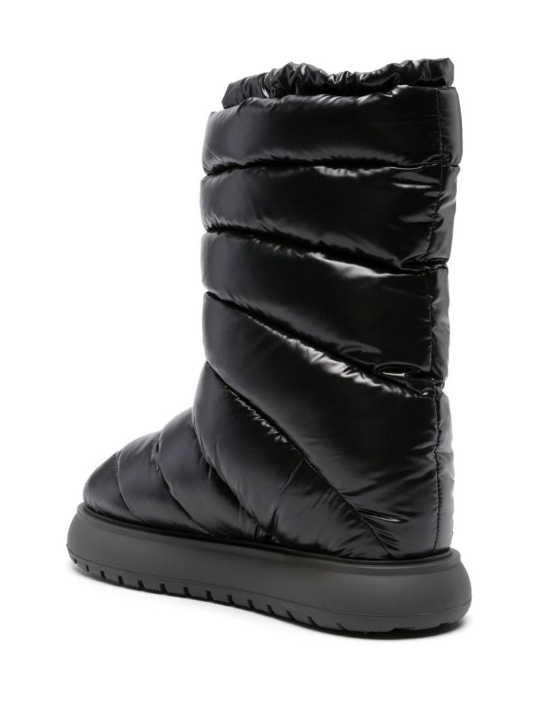 Black Gaia Quilted Snow Boots