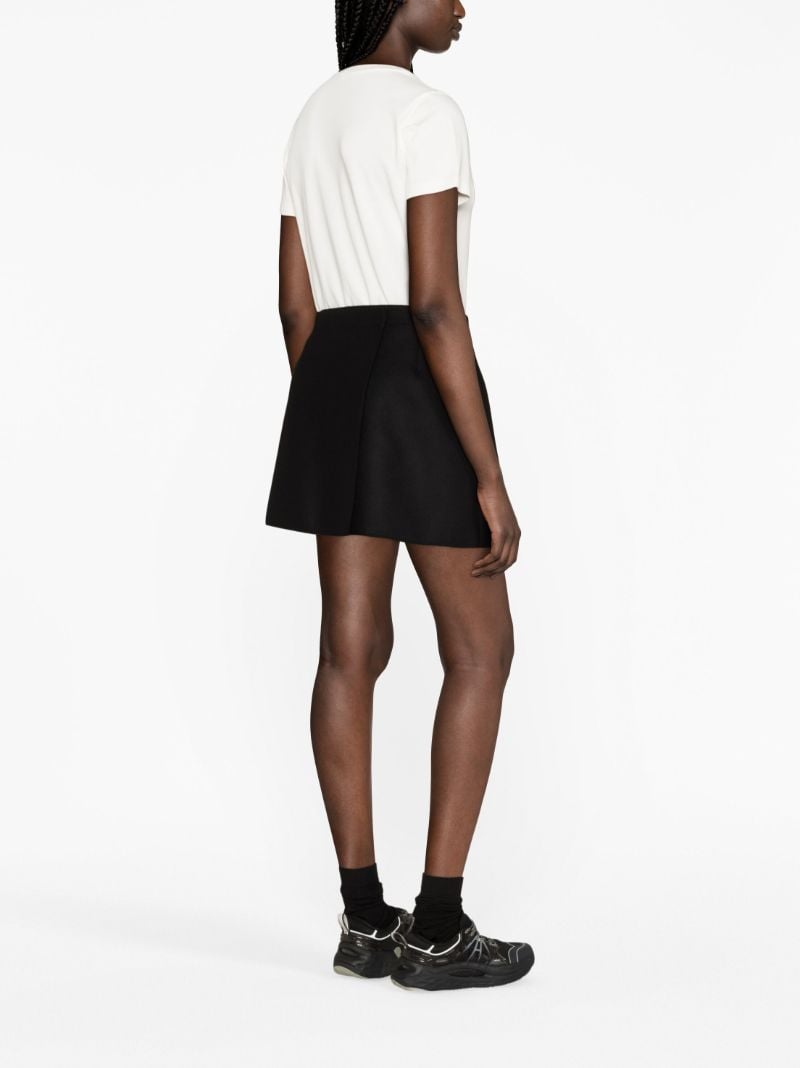 Black Wool Mini Skirt