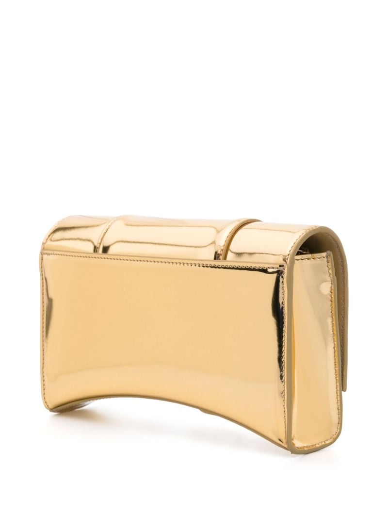 Gold Hourglass Leather Chain Wallet