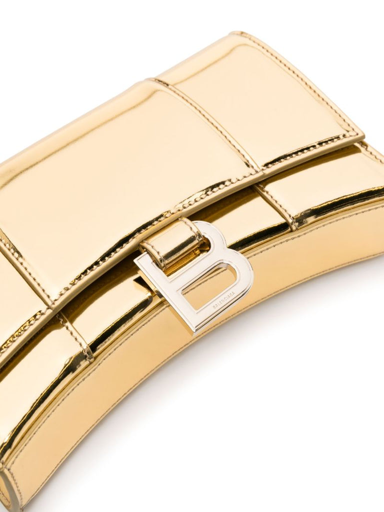 Gold Hourglass Leather Chain Wallet