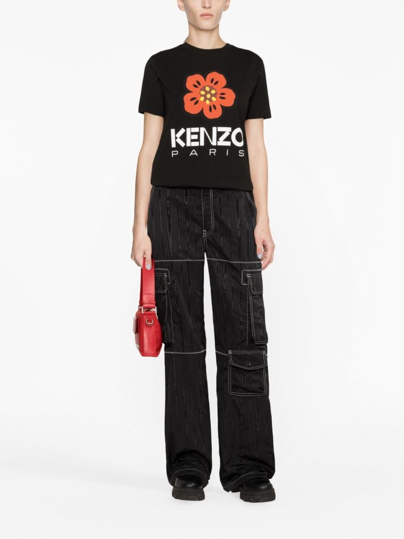 Black Boke Flower-print Cotton T-shirt