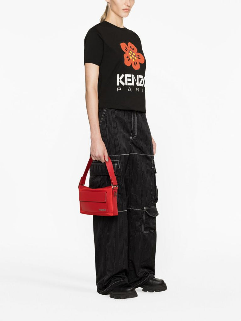 Black Boke Flower-print Cotton T-shirt