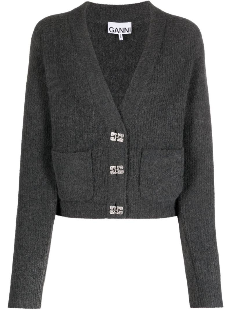 Grey Butterfly-button Cardigan