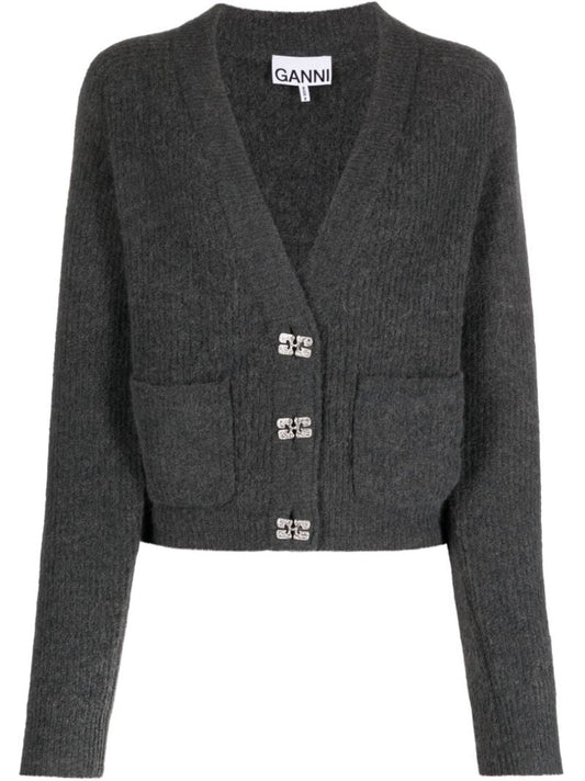 Grey Butterfly-button Cardigan