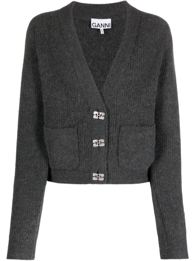 Grey Butterfly-button Cardigan