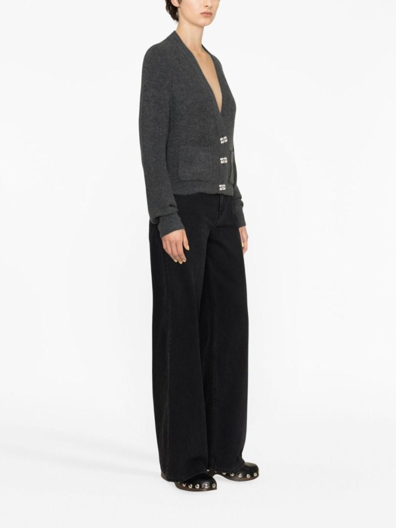 Grey Butterfly-button Cardigan