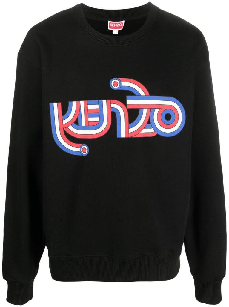 Black Logo-print Cotton Sweatshirt