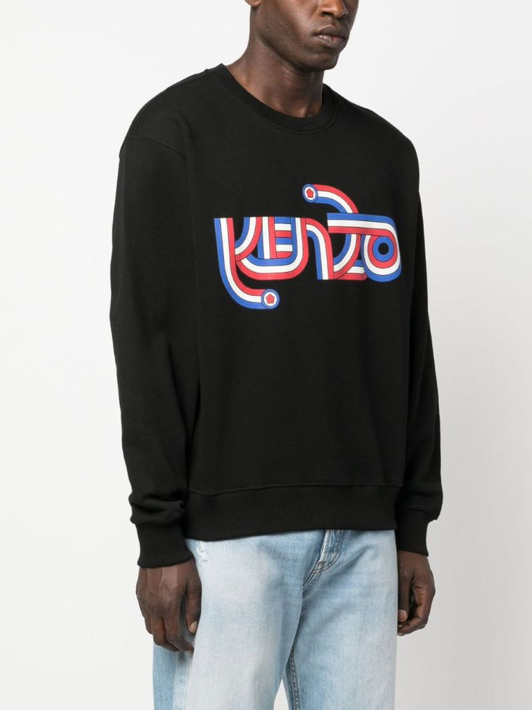 Black Logo-print Cotton Sweatshirt