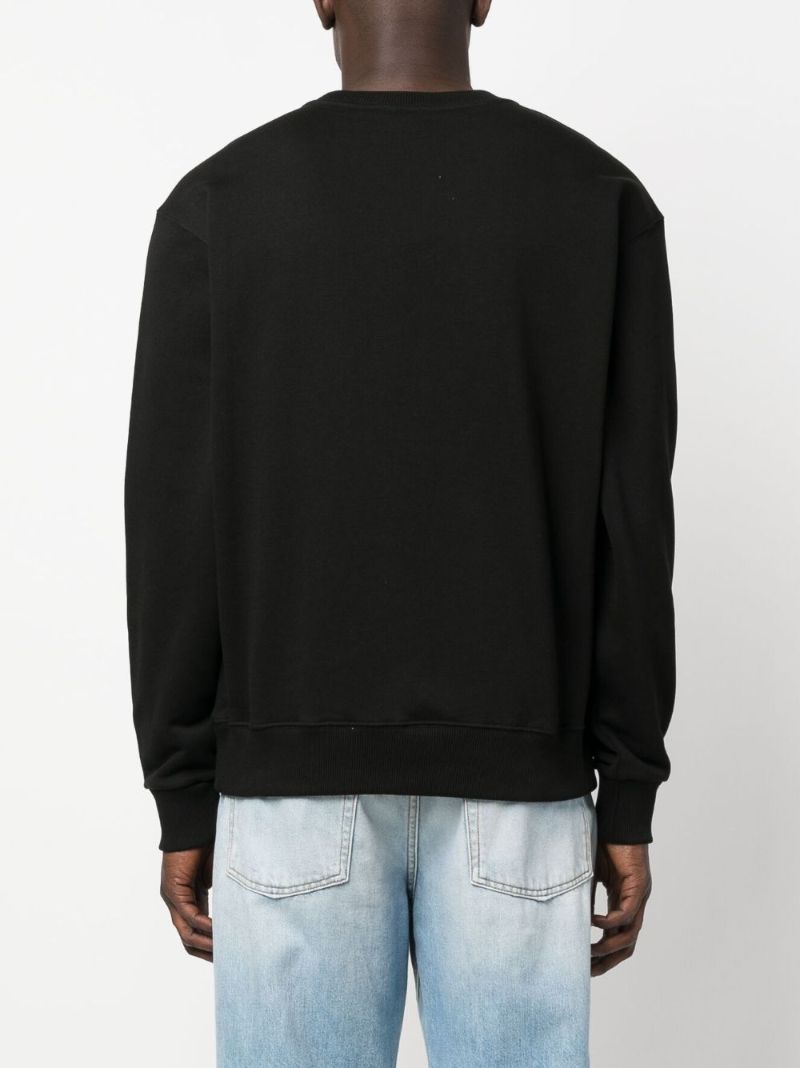 Black Logo-print Cotton Sweatshirt