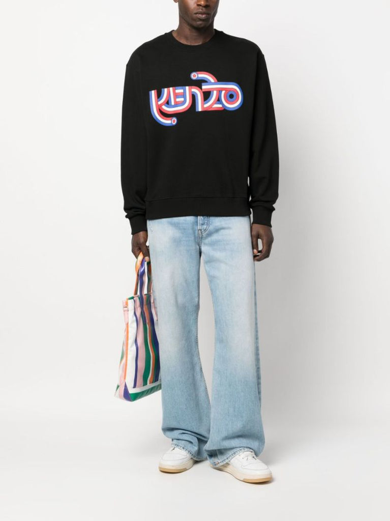 Black Logo-print Cotton Sweatshirt