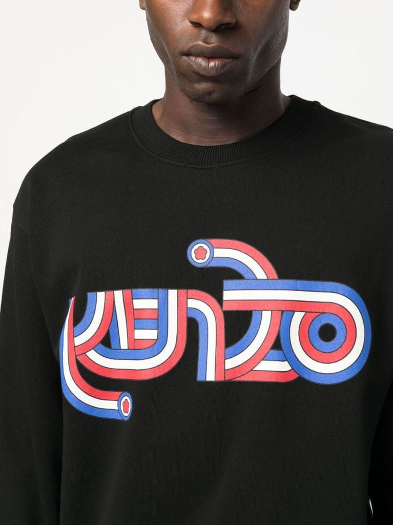 Black Logo-print Cotton Sweatshirt