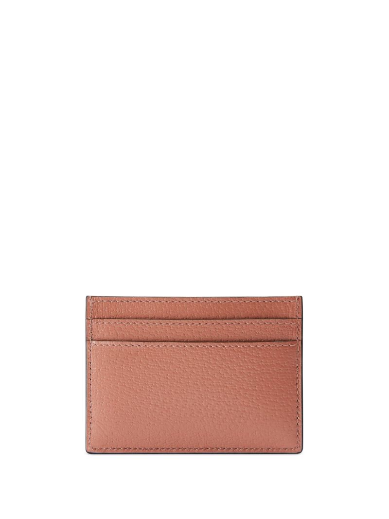 Pink Ophidia Gg Canvas Card Holder
