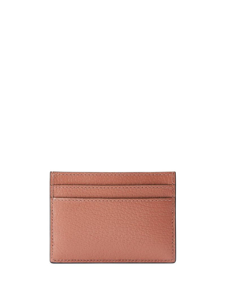 Pink Ophidia Gg Canvas Card Holder