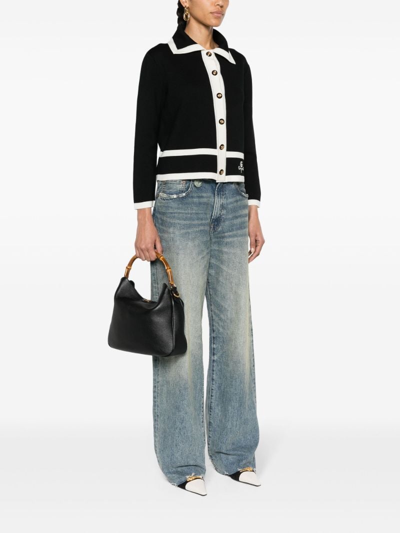 Black Diana Medium Leather Tote Bag