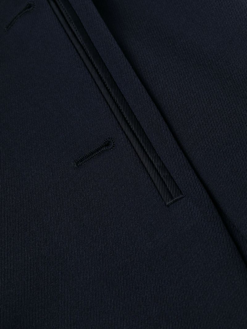Blue Double-breasted Wool Coat