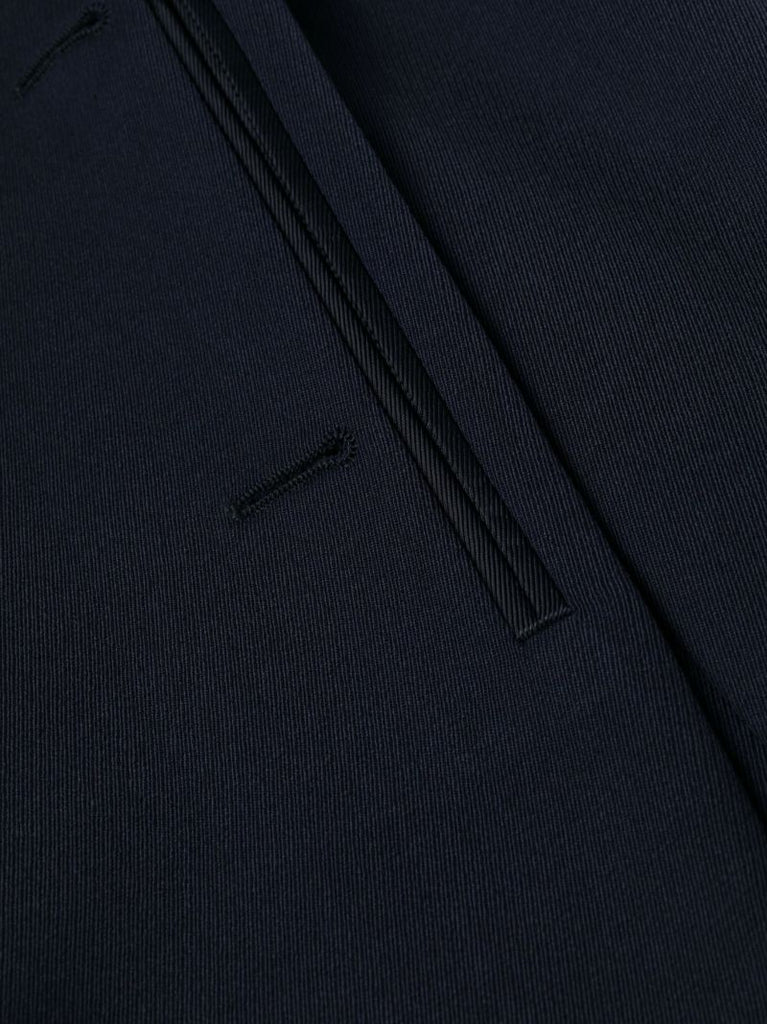 Blue Double-breasted Wool Coat