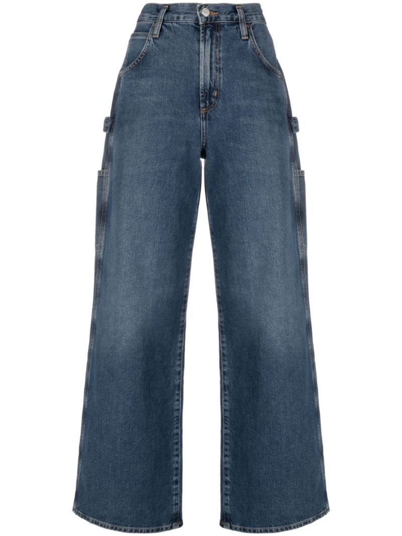Blue Magda Organic Cotton Wide-leg Jeans