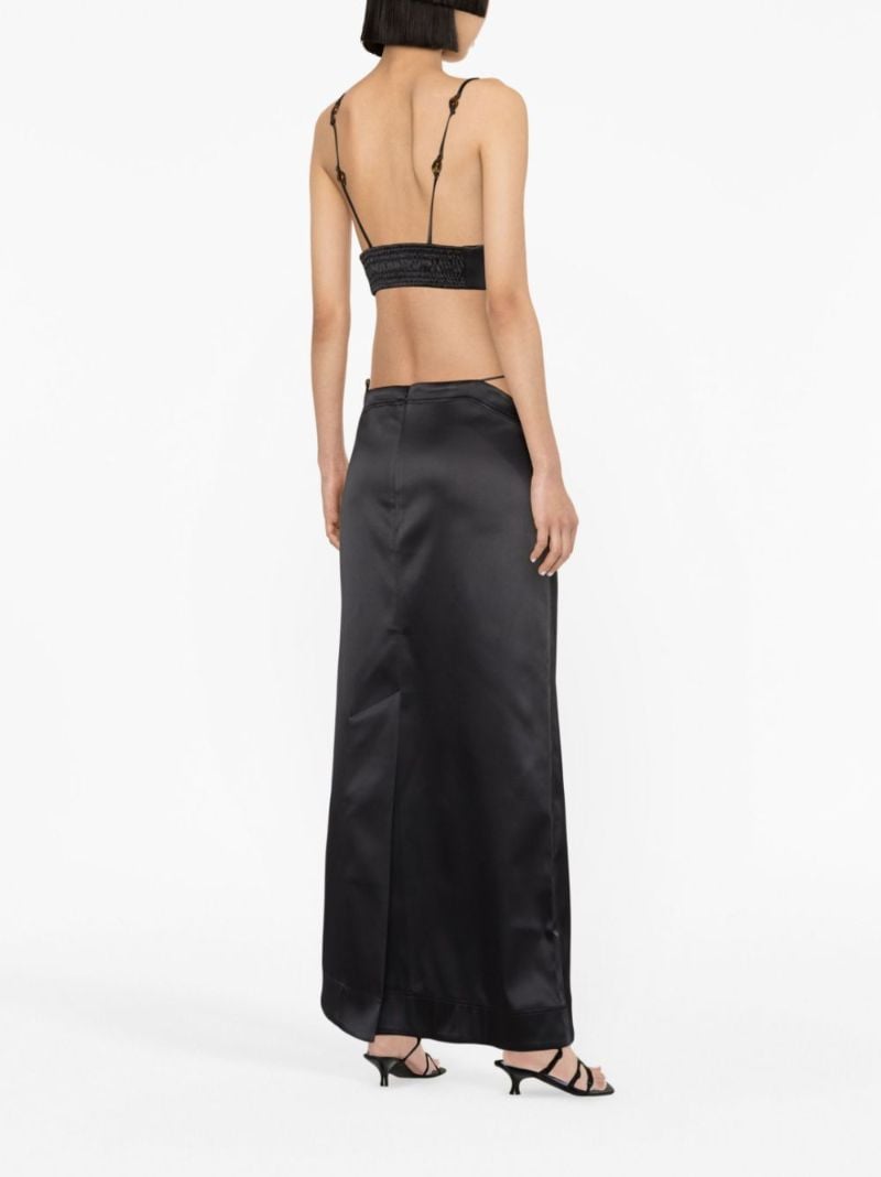 Black Satin Bralette Top