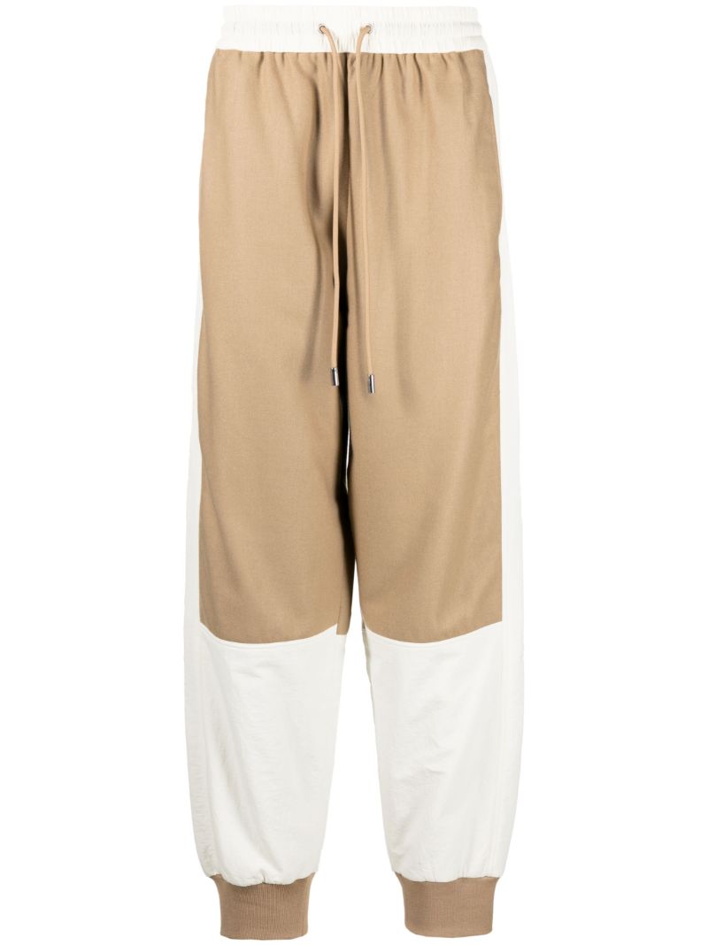 Brown Colourblock Track Pants