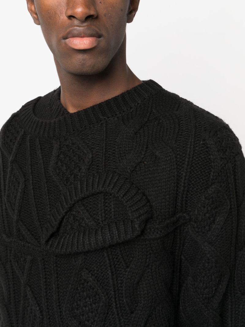 Black Cable-knit Sweater