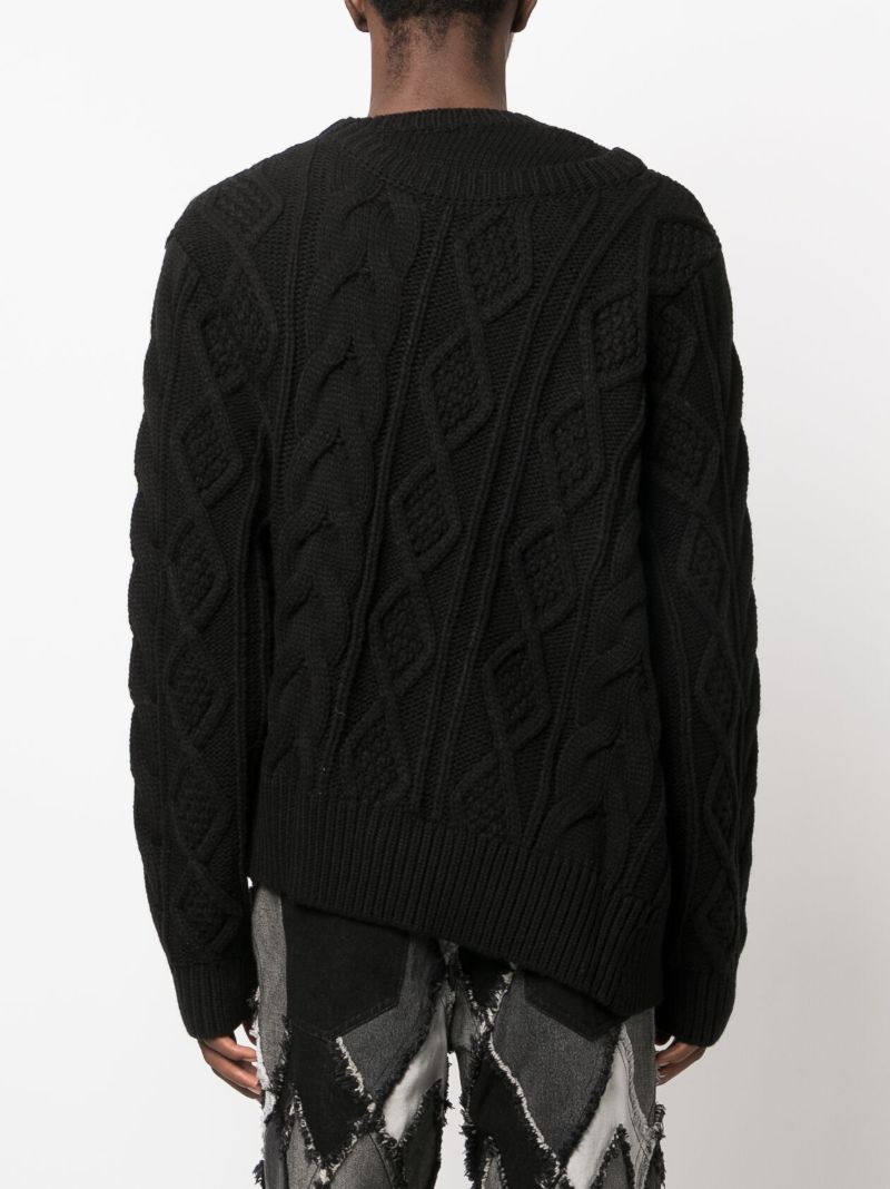 Black Cable-knit Sweater