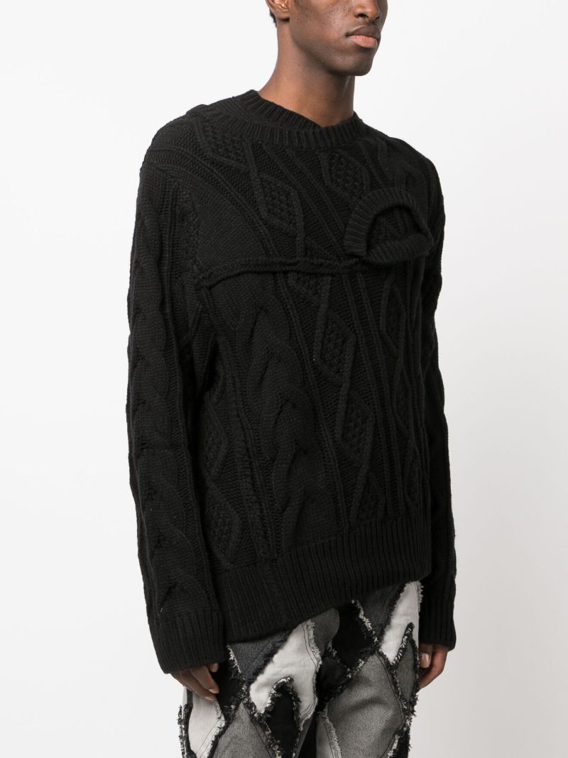 Black Cable-knit Sweater