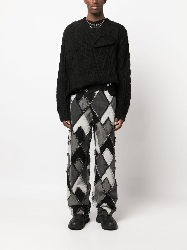Black Cable-knit Sweater