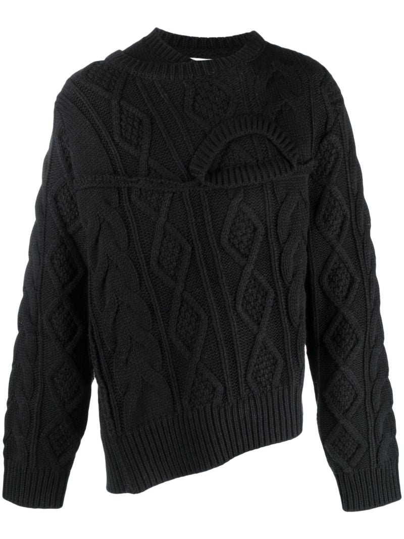 Black Cable-knit Sweater