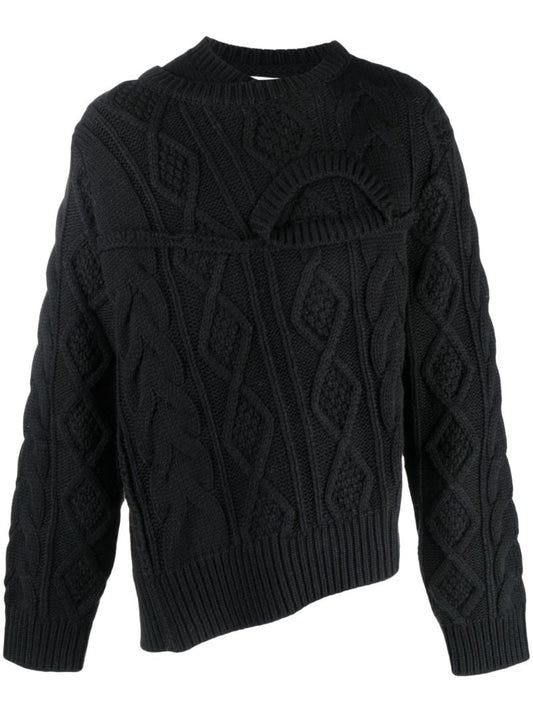 Black Cable-knit Sweater