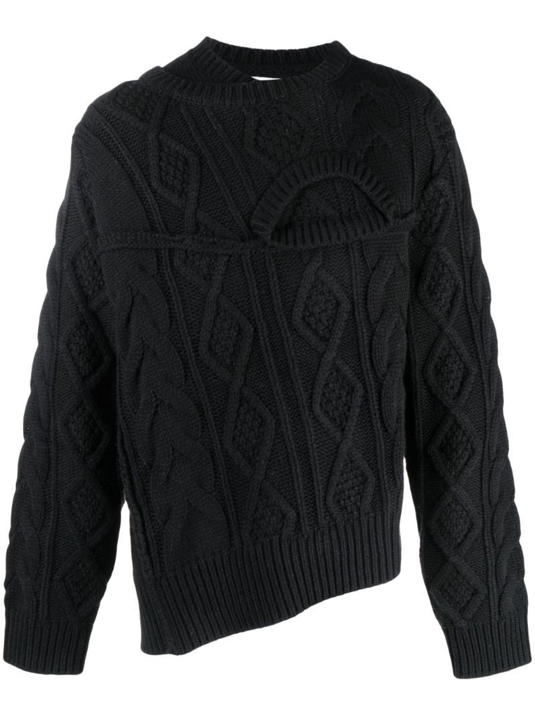 Black Cable-knit Sweater