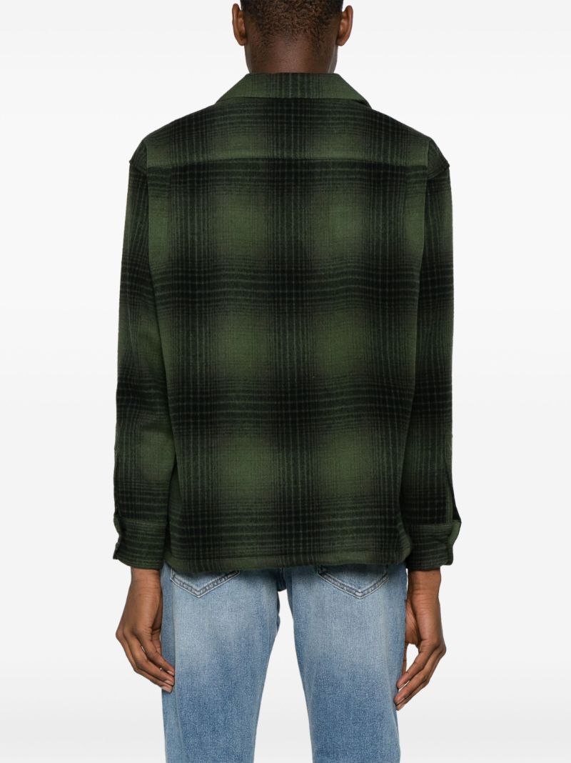 Green Checked Flannel Shirt