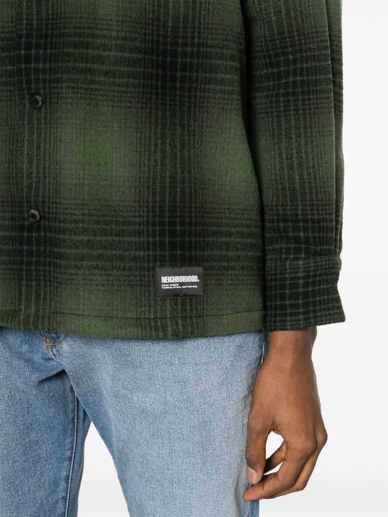 Green Checked Flannel Shirt