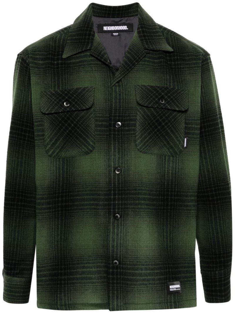 Green Checked Flannel Shirt