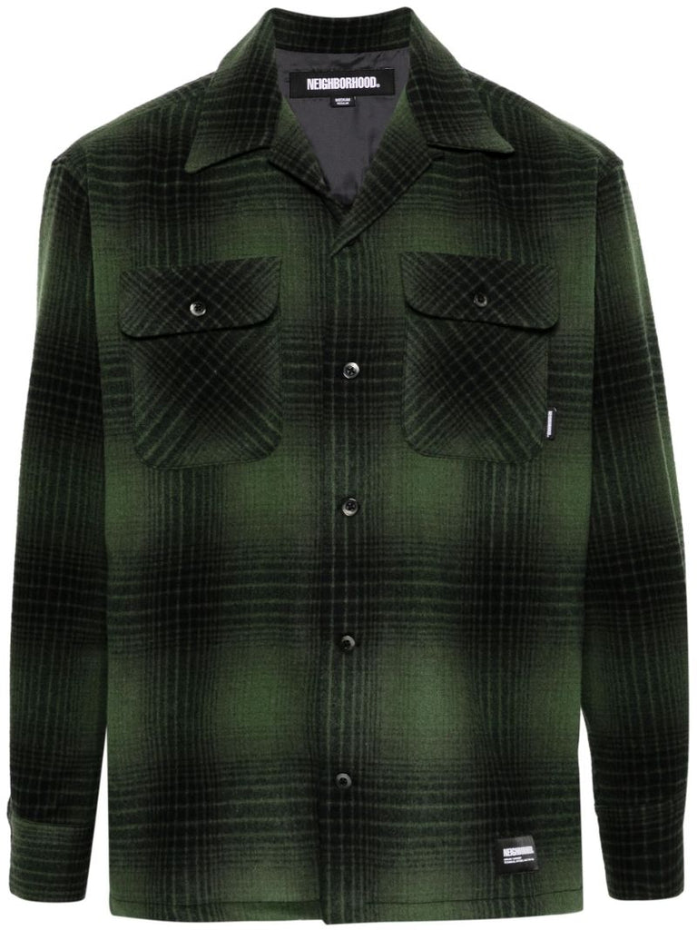 Green Checked Flannel Shirt