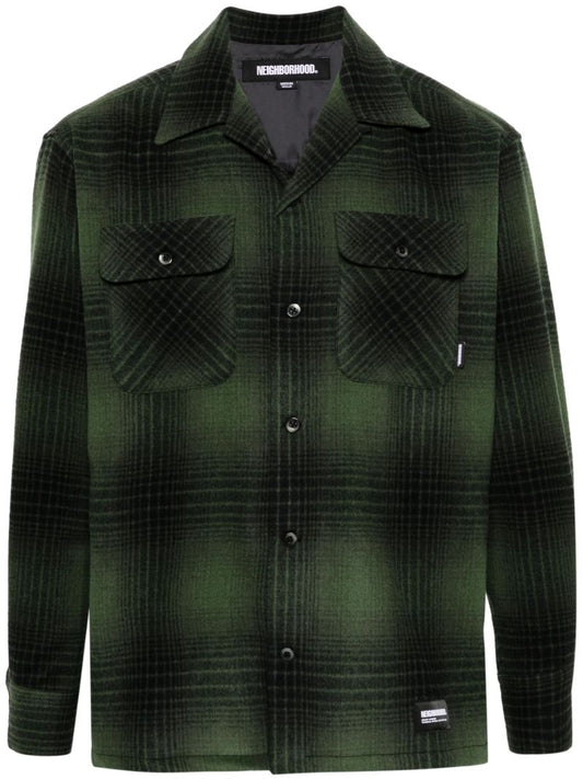 Green Checked Flannel Shirt