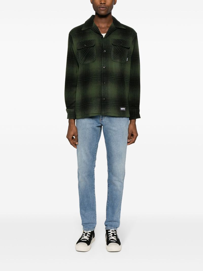 Green Checked Flannel Shirt
