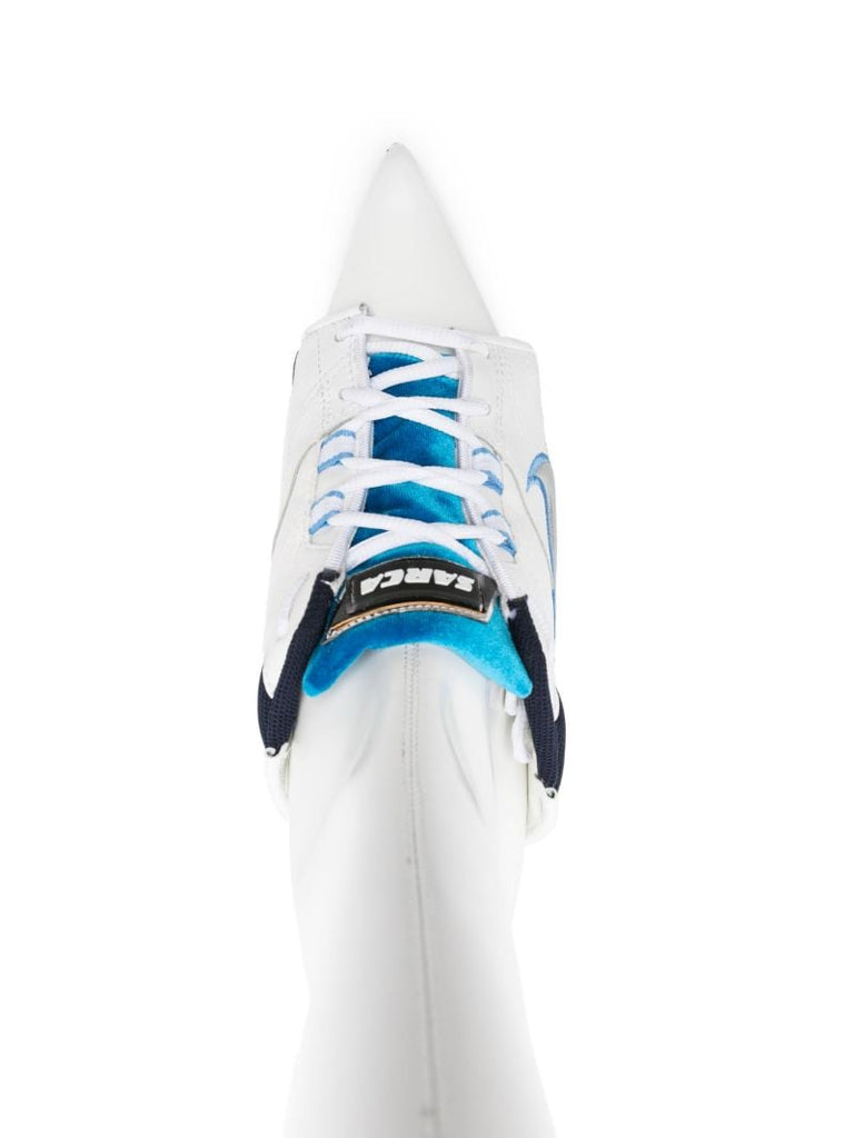 White Furiosa Panelled Leather Boots