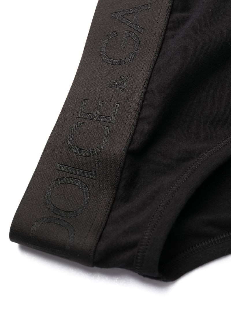 Black Logo-waistband Briefs
