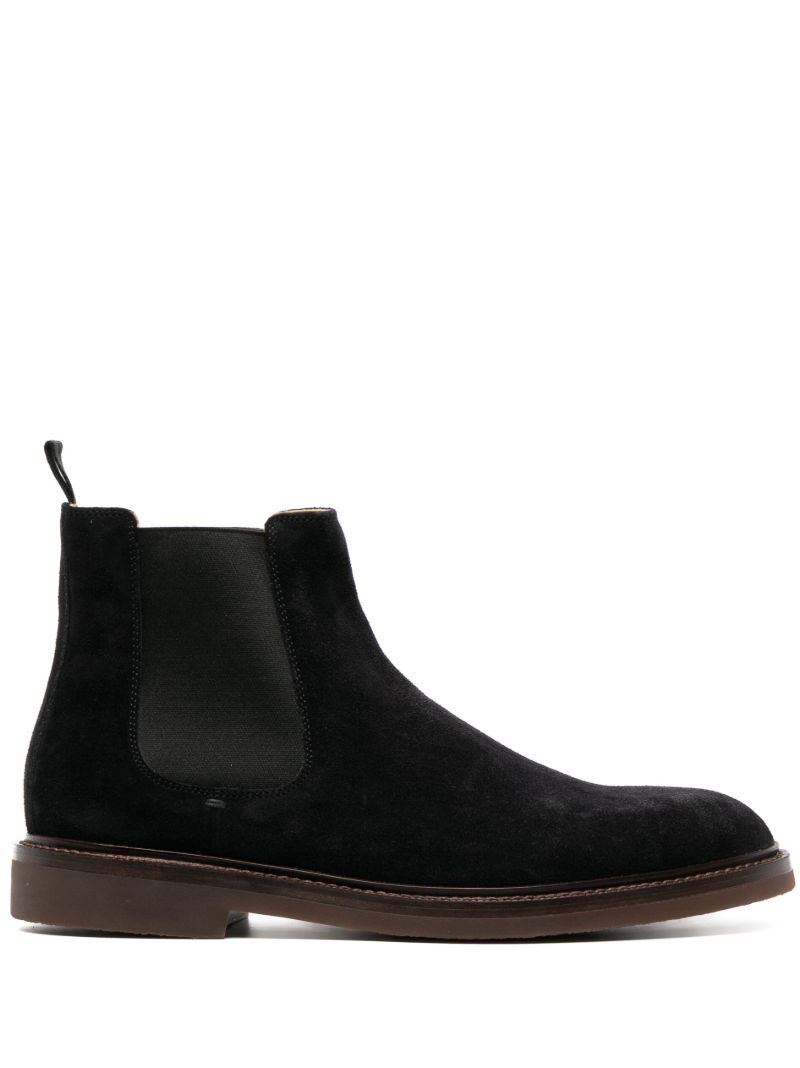Black Leather Chelsea Boots
