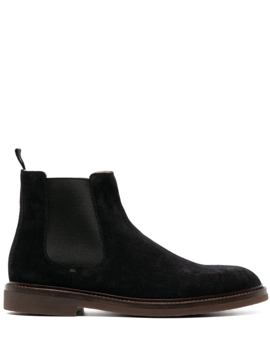 Black Leather Chelsea Boots