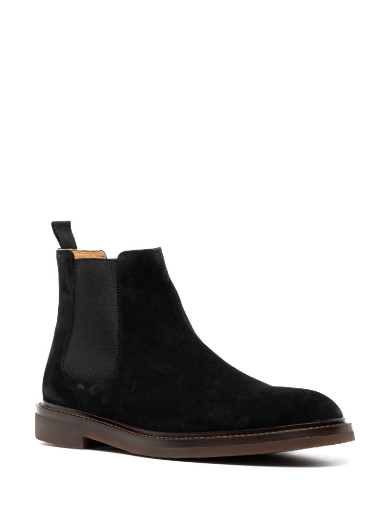 Black Leather Chelsea Boots