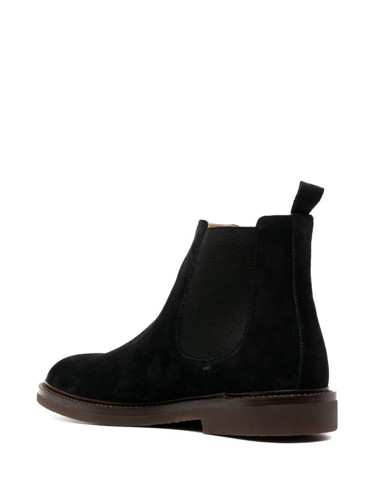 Black Leather Chelsea Boots