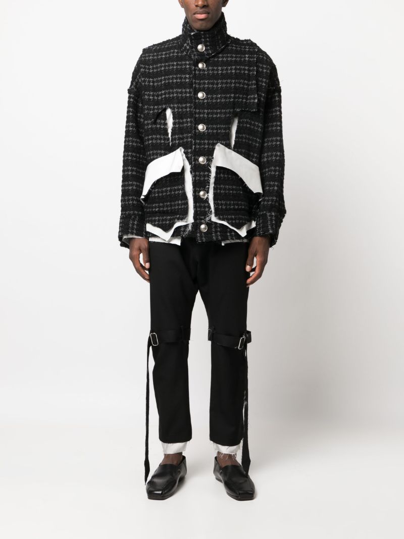 Black Buckled Wool Trousers