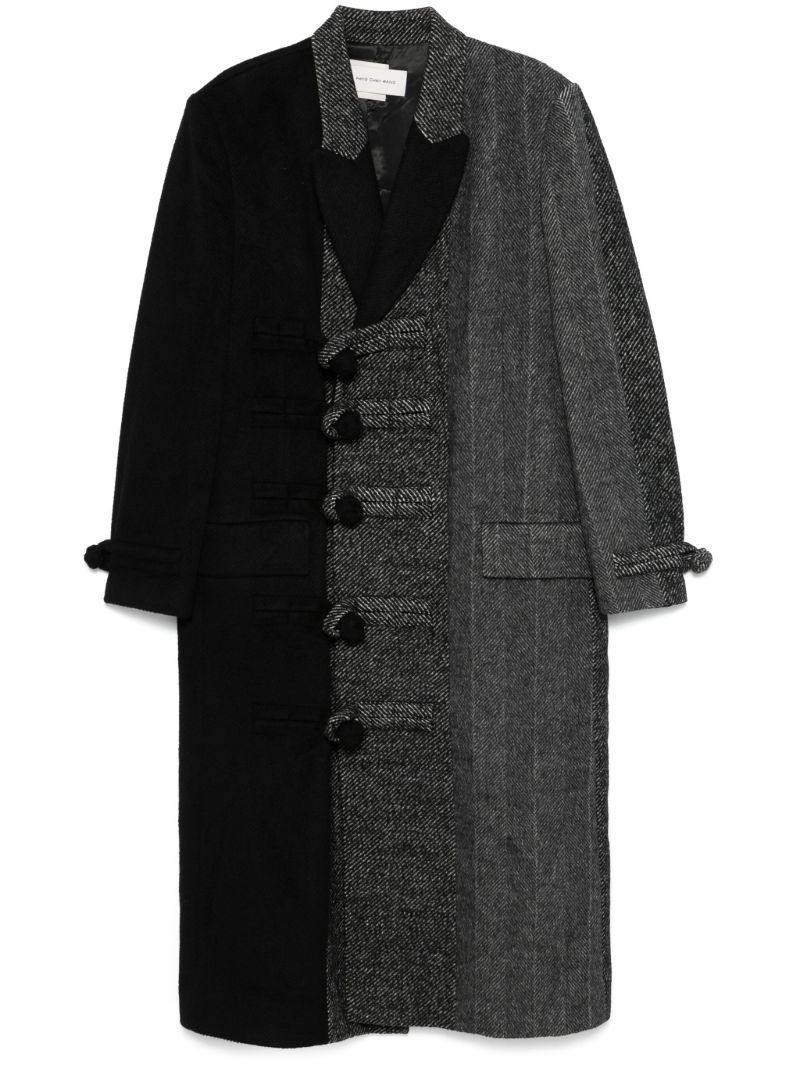 Panelled Double-breasted Coat