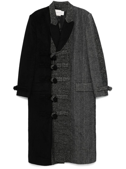 Panelled Double-breasted Coat