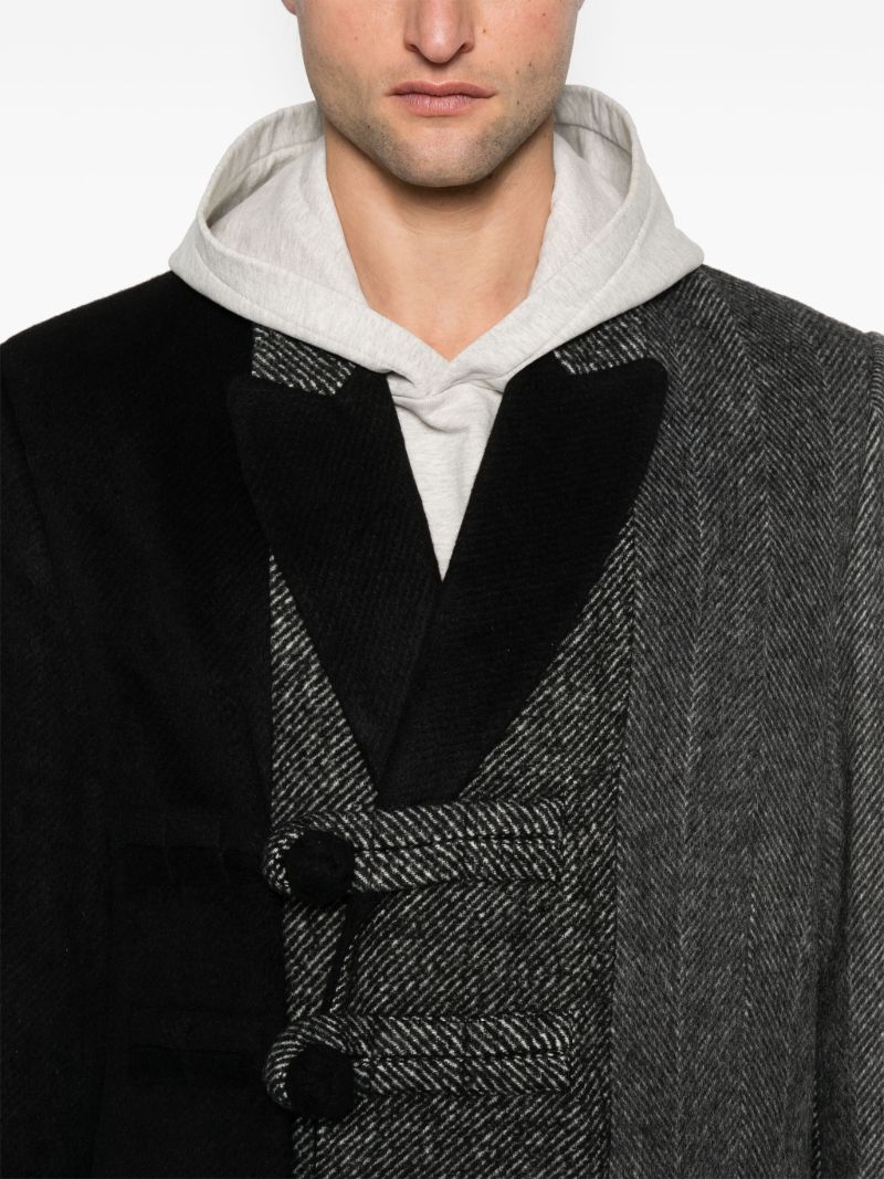 Panelled Double-breasted Coat