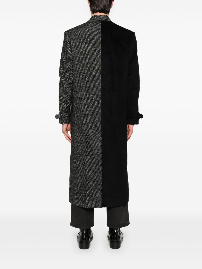 Panelled Double-breasted Coat